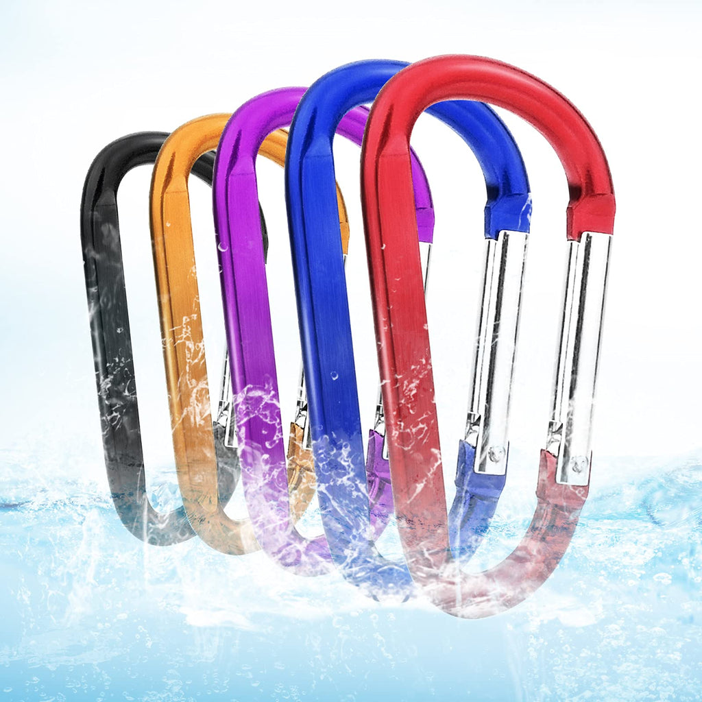 10 Pack 3'' Aluminum Spring Snap Hook Carabiner D Ring Carabiner Clip Camping Accessories Fishing Hiking Traveling And Keychain