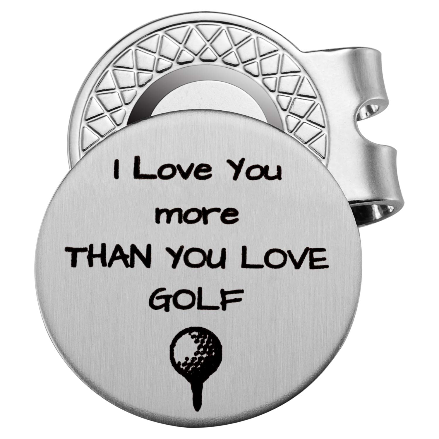 Golf Ball Marker With Magnetic Hat Clip Golf Gift For Husband Boyfriend Dad - I Love You More Than You Love Golf' - Golf Accesso