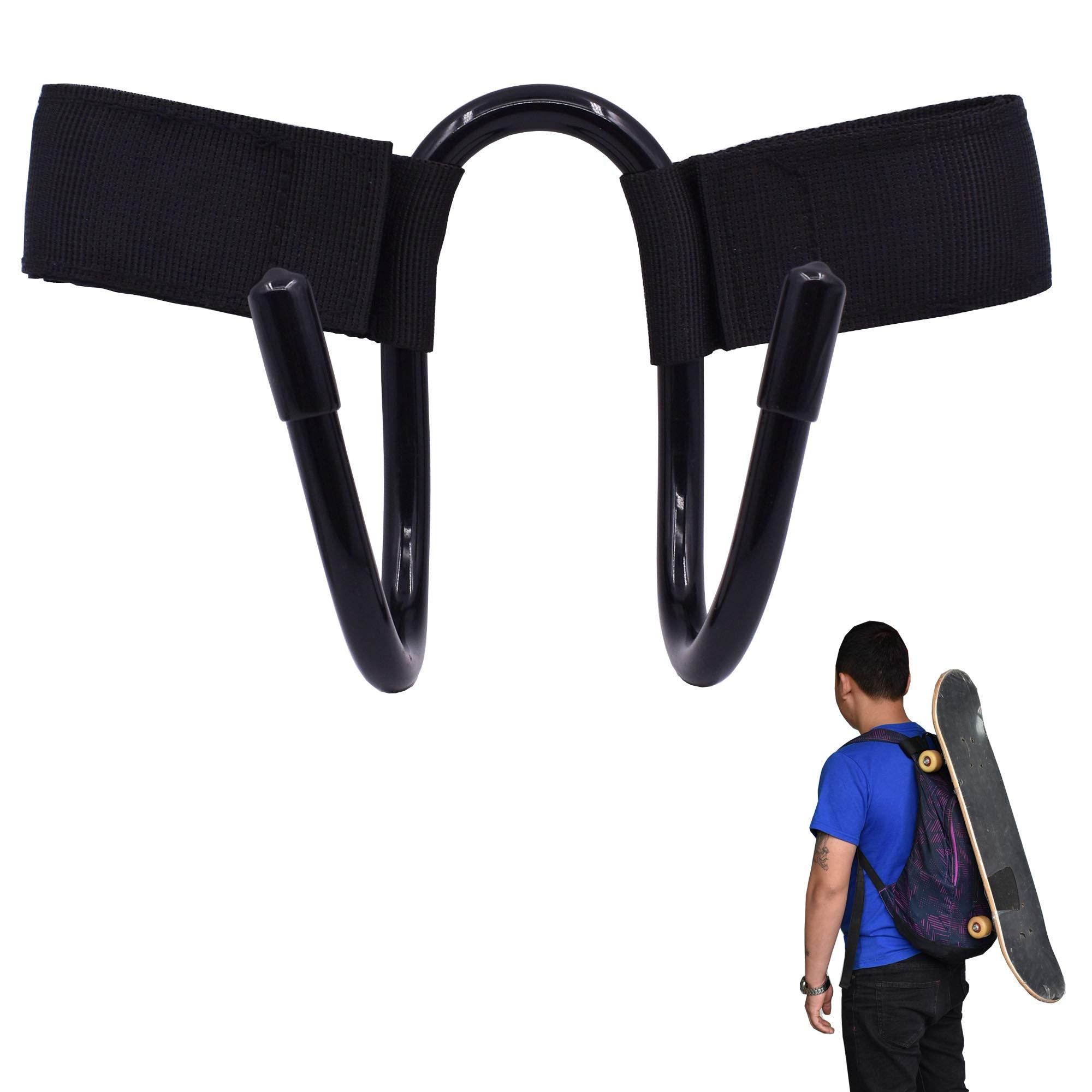 YYST Backpack Attachment Carrier Hanger Rack Hook Holder for Carrying Mini Cruiser, Cruiser Board,Skateboard - Fit Most Backpack