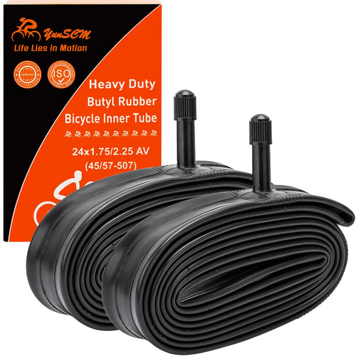 2-Pack 24'' Bike Tubes 24X1.75/1.95/2.125 Av32Mm Schrader Valve 24'' Bicycle Tubes Compatible With 24X1.75 24X1.90 24X1.95 24X2.