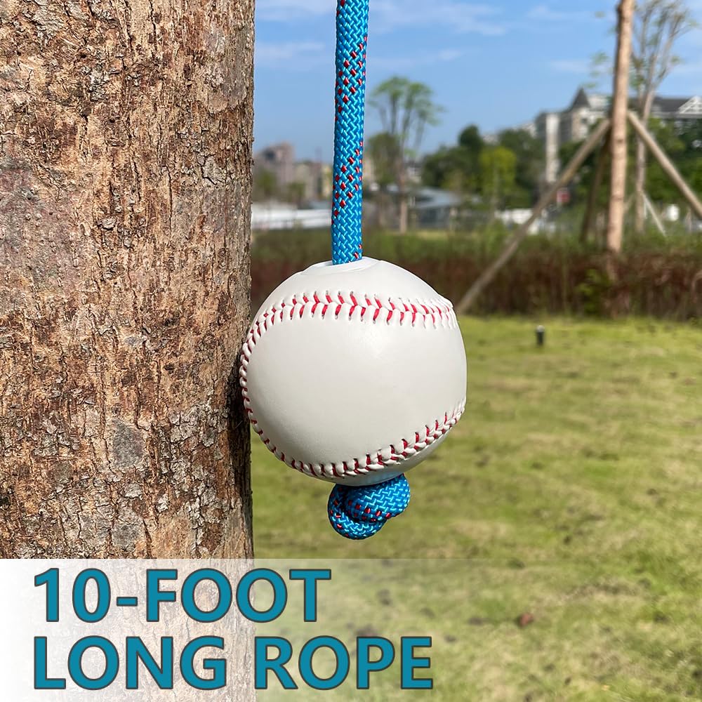 Jujingyang Baseball Swing Hitting Trainer Pro - Adjustable Pendulum Ball System With Secure Locking Anchor | Improve Batting Acc