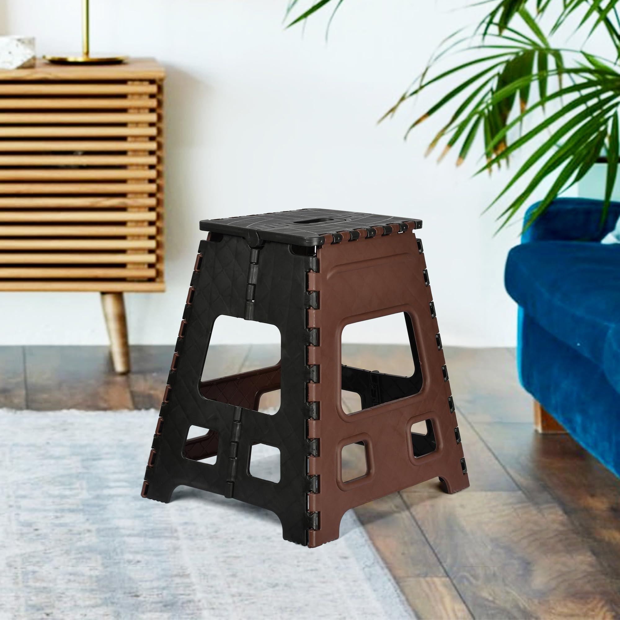 Kuber Industries Foldable Stool | Collapsible Camping Chair For Outdoor-Fishing-Hiking-Gardening-Travel | Portable Multipurpose 