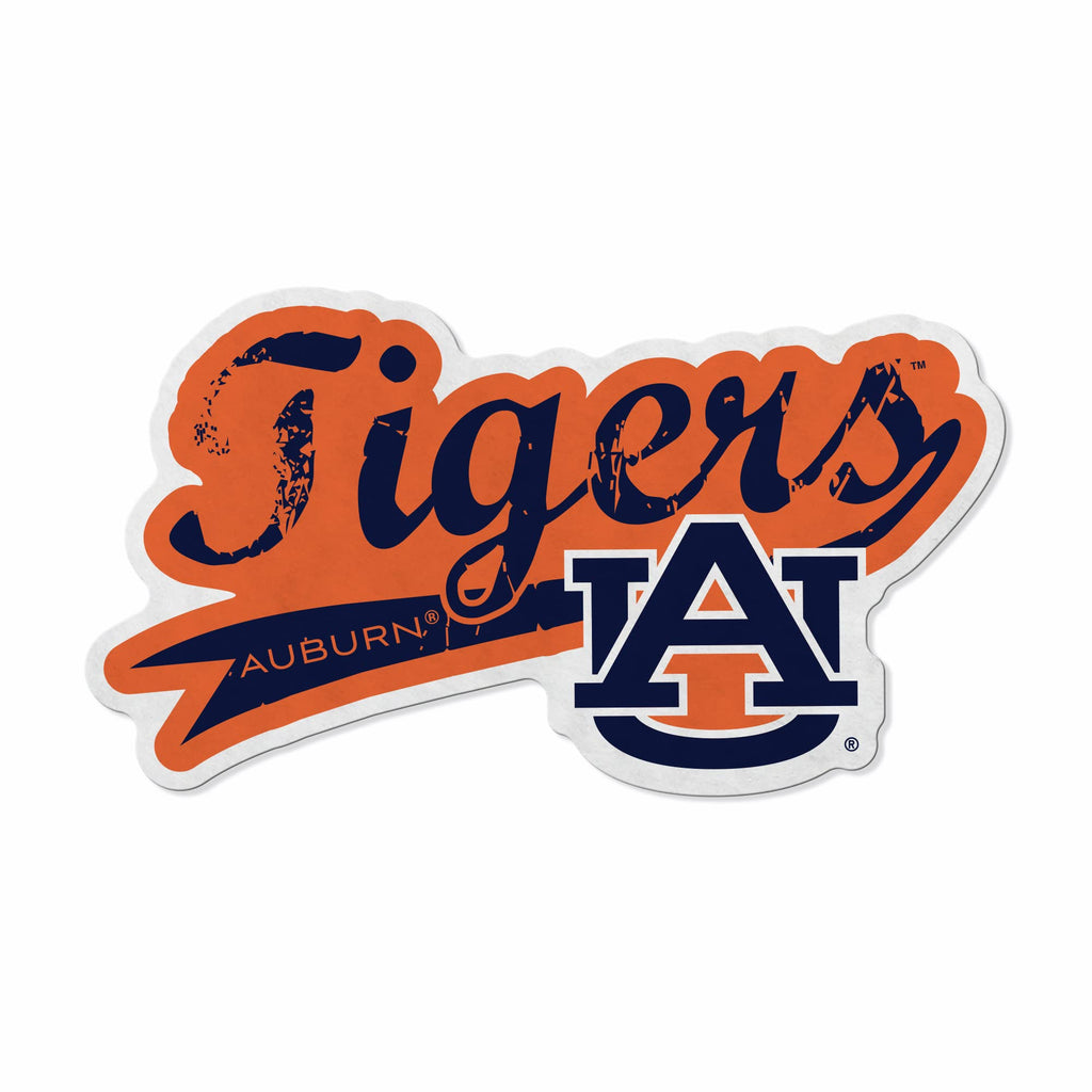 Rico Industries Ncaa Auburn Tigers Distressed Shape Cut Pennant - Home And Living Room D  Cor - Soft Felt Ez To Hang 18X0.10X18