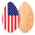 WinnerWhy Skim Board with High Gloss Coat Wooden Skimboard Lightweight Wood Body for Beach Beginners, Teenagers, and Adults(Amer