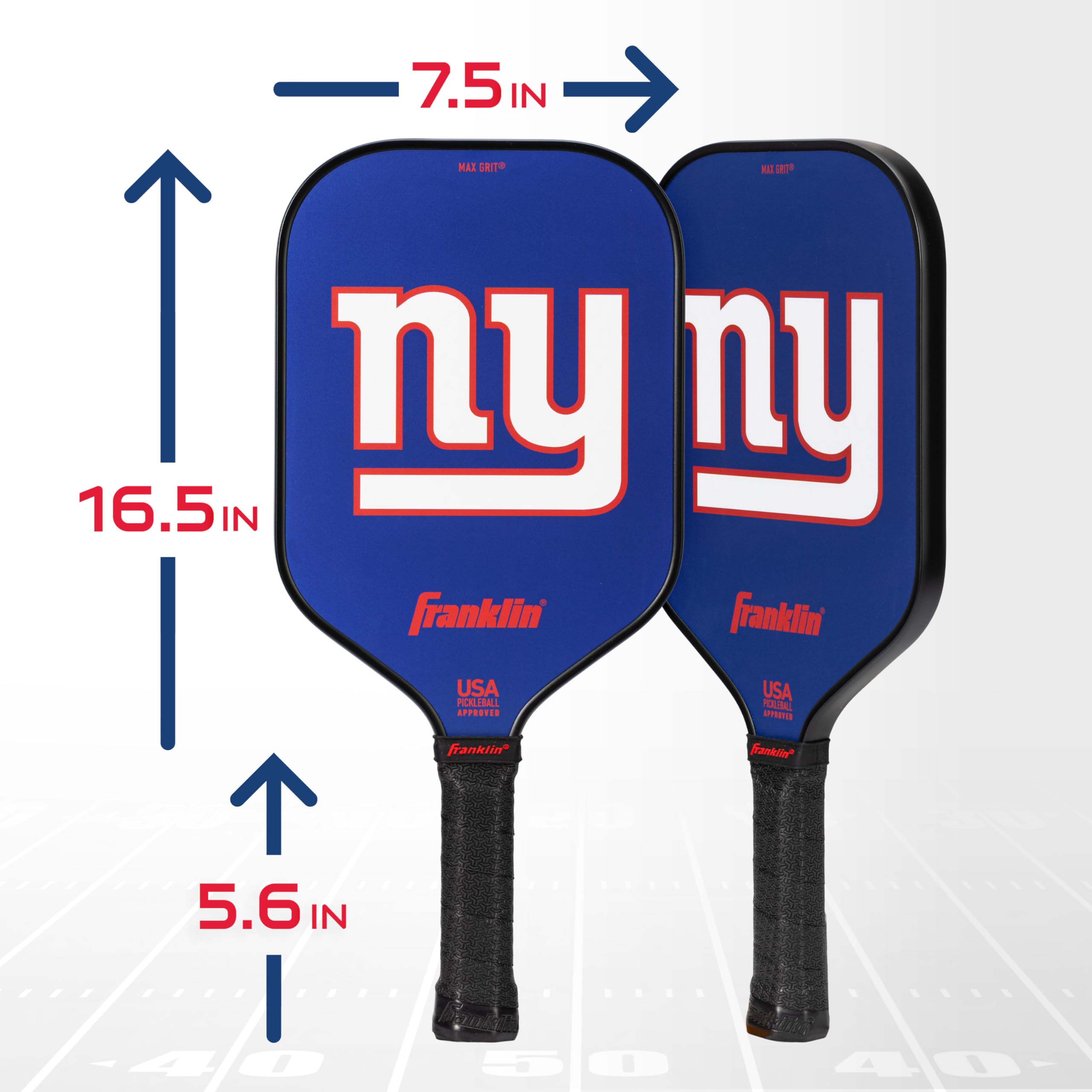 Franklin Sports Nfl New York Giants Pickleball Paddle - Pickleball X - Polypropylene Core, Team Logo - Nfl Official Licensed Pro