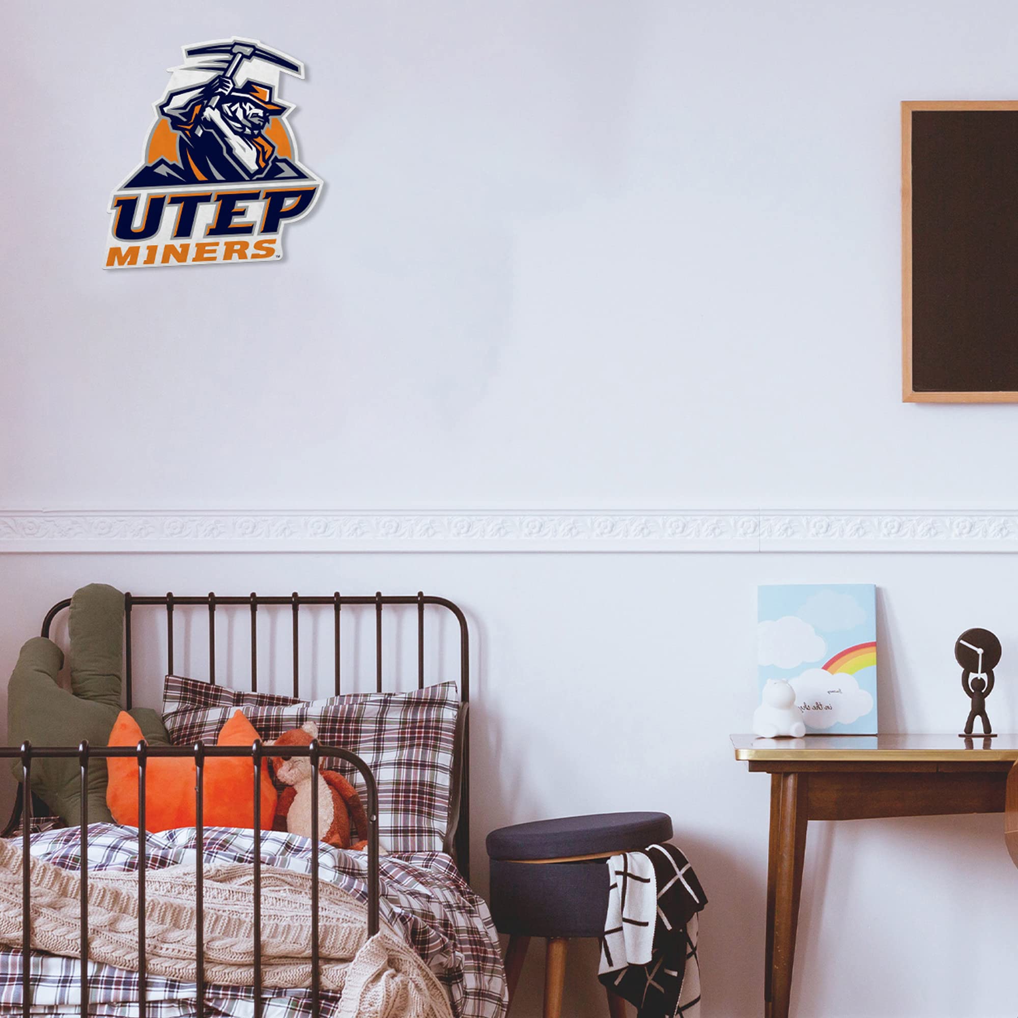 Rico Industries Ncaa Texas-El Paso Miners Mascot Shape Cut Pennant - Home And Living Room D  Cor - Soft Felt Ez To Hang