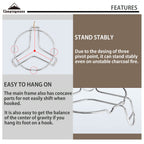 Campingmoon Camping Campfire Trivet Cooking Stand Open Fire Tripod Ms-69 Stainless Steel