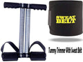 ALN 6 in 1 Ab Tummy Trimmer with Sweat Belt Combo Weight Loss Fitness Equipment For Men & Women Home GymAbs ExerciserSweat Bel