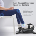 Sunny Health & Fitness Smart Motorized Mini Elliptical Trainer W/Remote Control, Indoor Under-Desk Pedal Exerciser For Seniors M