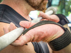 Wod Nation Barbell Gymnastics Grips Perfect For Pull-Up Training, Kettlebells, Gymnastic Rings (Black - Small)