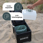 Boxio Portable Toilet - Convenient Camping Toilet Compact, Safe, And Personal Composting Toilet With Convenient Disposal For Cam