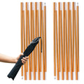 TRIWONDER Tent Pole Replacement Aluminium Tarp & Awning Poles Set for Camping - Rod Replacement Kit 2 Pcs (Gold - 3.33m)