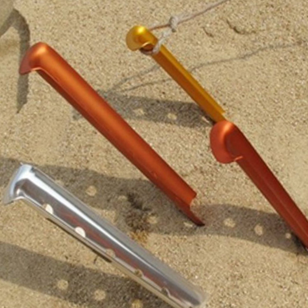 Ogrmar Aluminum Tent Stakes For Camping In Snow And Sand Tent Boating Hiking Backpacking Picnic Shelter Shade Canopy Outdoor Act