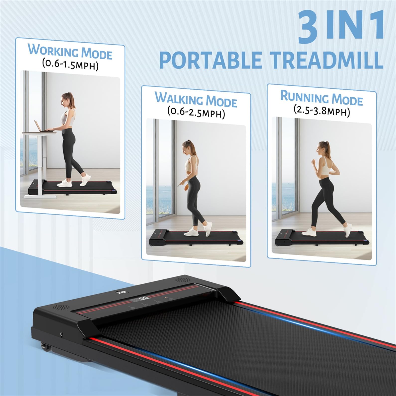 Sperax Walking Pad,Under Desk Treadmill,Treadmills For Home,Walking Pad Treadmill Under Desk,320 Lb Capacity