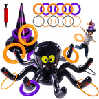 Max Fun Halloween Ring Toss Games Inflatable Spiders Ring Toss Witchs Hat Toss Game For Kids Halloween Party Favors Indoors Outd