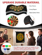 Ranslen Magnetic Dart Board For Kids And Adults, Double Sided Board Games With 15Pcs Magnetic Darts, Boy Gifts Dartboard Toys Gi