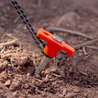 (6 Piece) Asr Outdoor Heavy Duty Tent Pegs - Orange