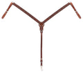 Turquoise Cross Floral Carved Straight Breast Collar Chestnut, 1.25