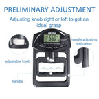 Gripx Digital Hand Dynamometer Grip Strength Measurement Meter Auto Capturing Electronic Hand Grip Power 198Lbs / 90Kgs, Black