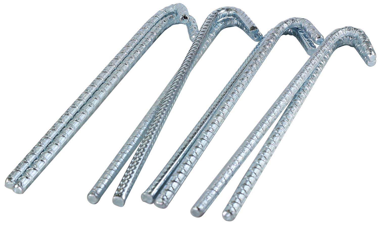 Pinnacle Mercantile 8 Pack Tent Stakes Heavy Duty Metal Galvanized Rebar Camping Sand Canopy Beach Sand Stake 12 Inches Long Rus