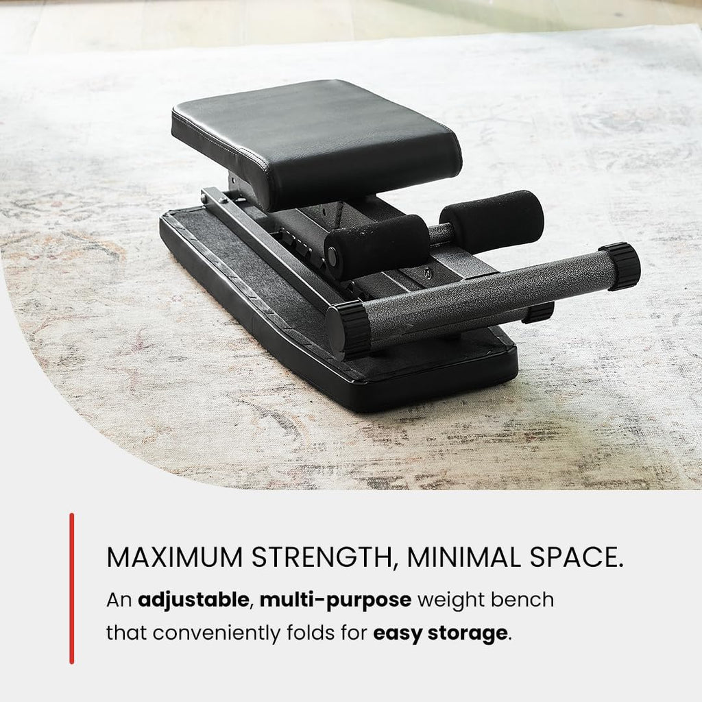 Finer Form 5-In-1 Weight Bench, Adjustable & Foldable For Bench Press, Strength Training And Full Body Workout. Perfect For Dumb