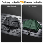 G4Free 46 Inch Large Golf Umbrella Compact Reverse Travel Umbrella Automatic Open Close (Green)