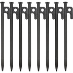 8 Pack Tent Stakes Heavy Duty Metal Tent Pegs For Camping Steel Tent Stakes 8 Inch Unbreakable And Inflexible