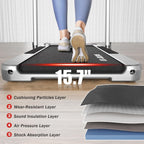 Treadmill for Home, Walking Pad Treadmill with Incline, 2-in-1 Portable Walking Pad with Handle Bar, 330LBS Weight Capacity 2.5H