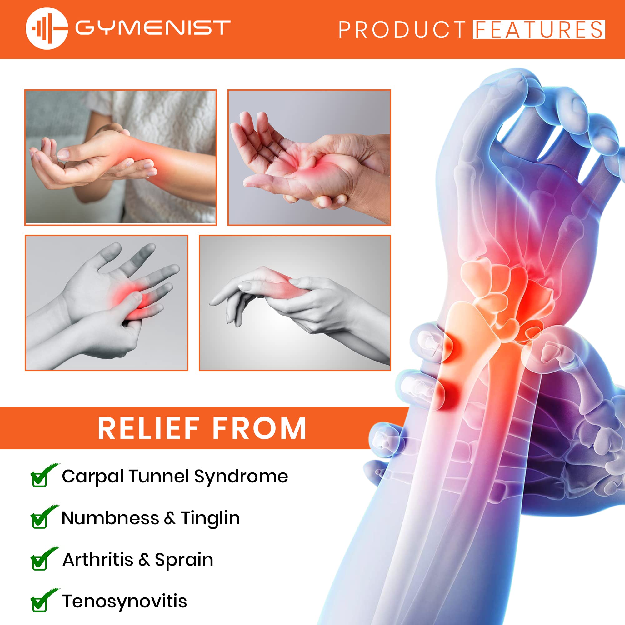 Gymenist Pair Of Wrist Weights With Hole For Thumb, Great For Running & All Kind Of Cardio Exercises (3 Lb Pair)