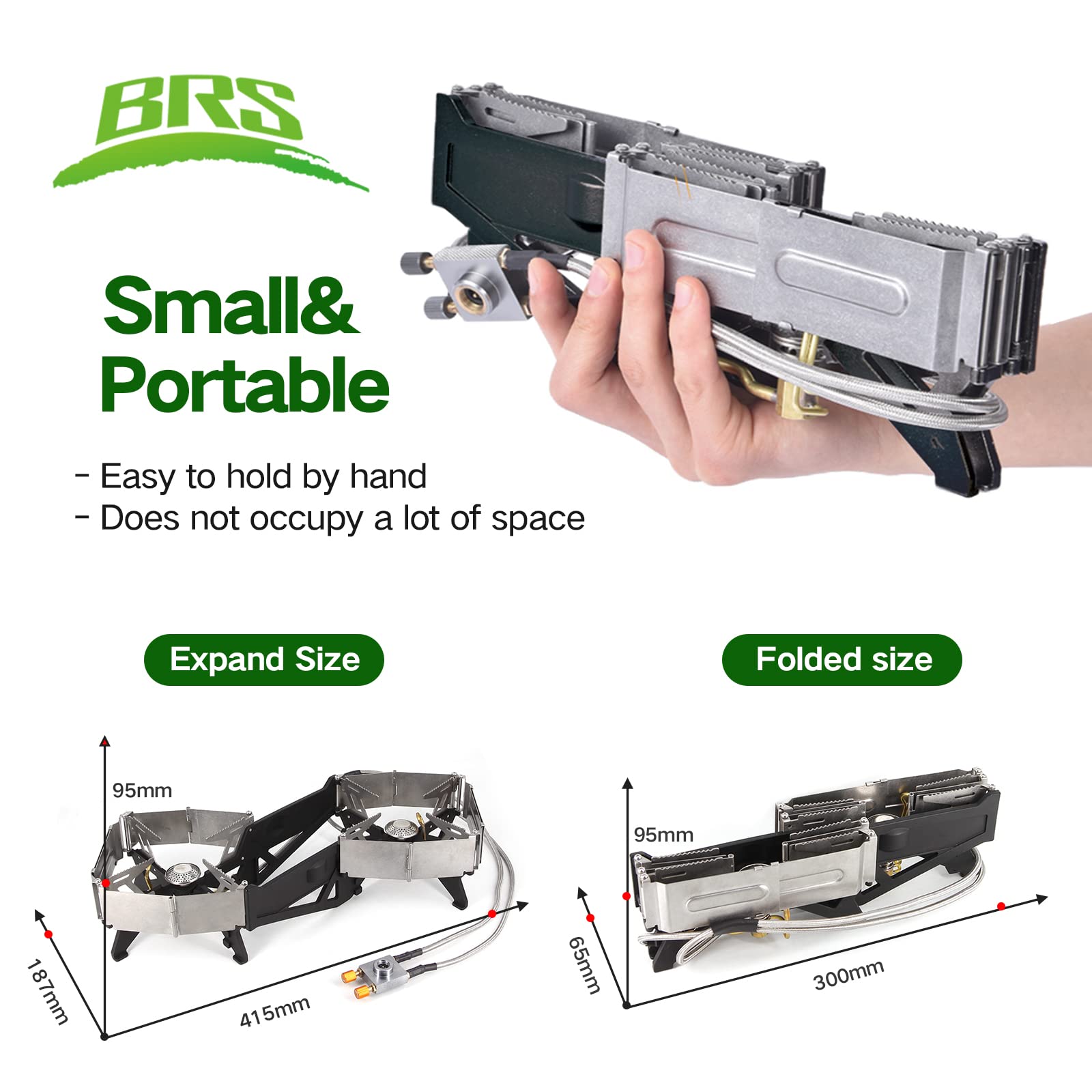 Brs-32 Portable Camping Stove, Foldable, Adjustable Control, And Carrying Case Included - Experience Hassle-Free Outdoor Cooking