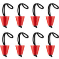 Sumind 8 Pieces Kayak Scupper Plug Silicone Scupper Plug Drain Holes Stopper Bung With Lanyard(Red)