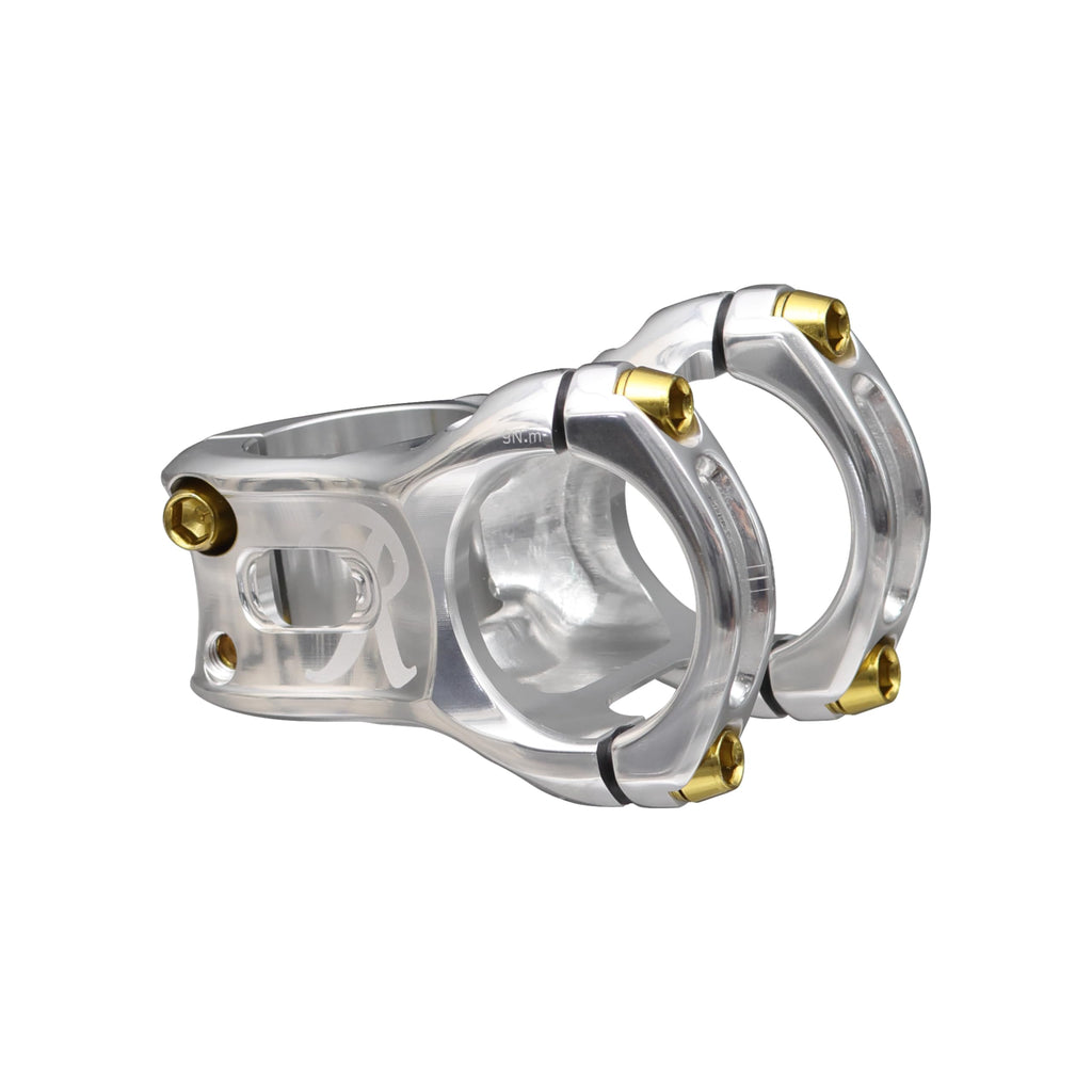 Spank X Rainier Split 35 Stem, 40Mm Silver, W/Gold Cap, 2025 Edition