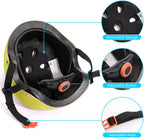 Kids Bike Helmet Set, Toddler Helmet for Ages 3-15 Boys Girls with Sports Protective Gear Set Knee Elbow Wrist Pads for Skateboa