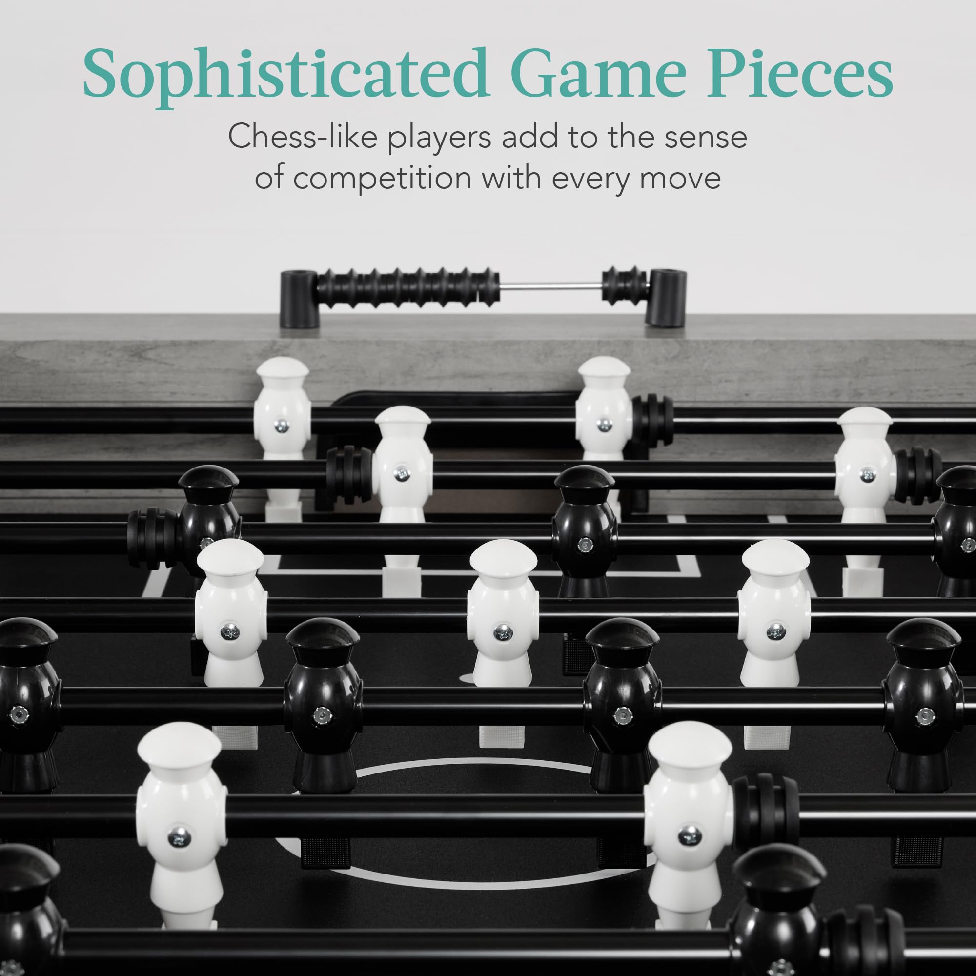 Best Choice Products Large 54 Inch Full-Size Foosball Table For Home, Game Room - Includes 2 Balls, 2 Cup Holders - Gray
