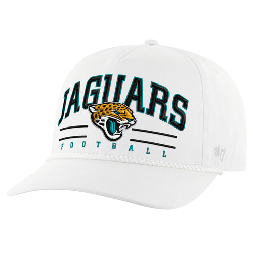 47 Men'S White Jacksonville Jaguars Roscoe Hitch Rope Adjustable Hat