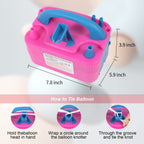 Electric Balloon Pump With Balloon Sizer, Qipump 110V 600W Balloon Blower Inflator Dual Nozzle Air Pump Balloons Inflator For Ba
