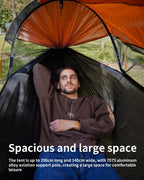 Travel Bird Camping Hammock Tent With Mosquito Net And Sunshade, Extra Large For 2 Person, Lightweight Hanging Hammocks Tree Str