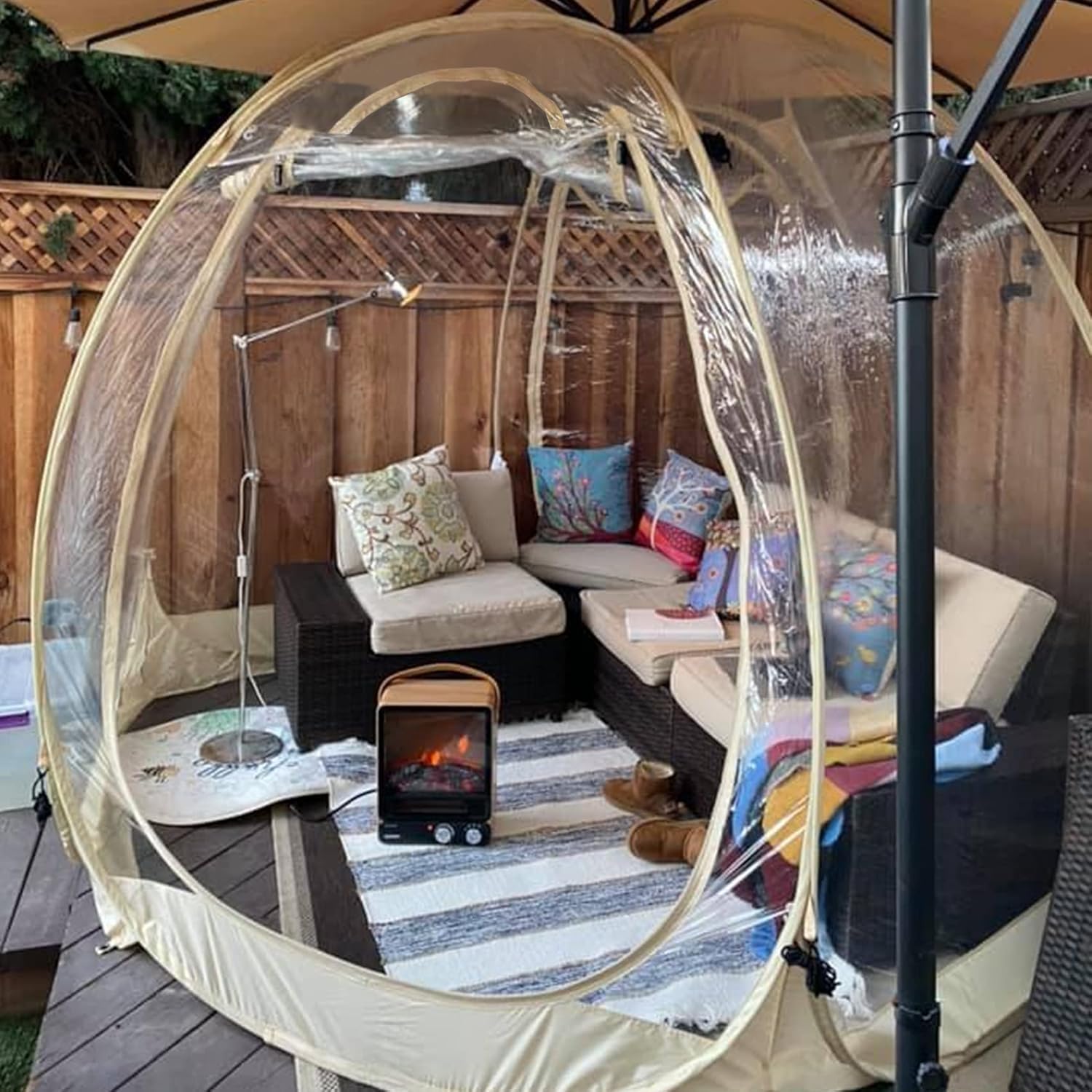 Alvantor Pop Up Bubble Tent - 6 X 6 Instant Igloo Tent - 2-3 Person Screen House For Patios - Large Oversize Weather Proof Pod -