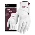 Callaway Golf REVA Womens Golf Glove (Worn on Left Hand, Small, White/Eggplant)