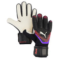Puma Unisex Future Match Negative Cut Goalkeeper Gloves, Puma Black-Glowing Red-Purple Glimmer Ss25, 6
