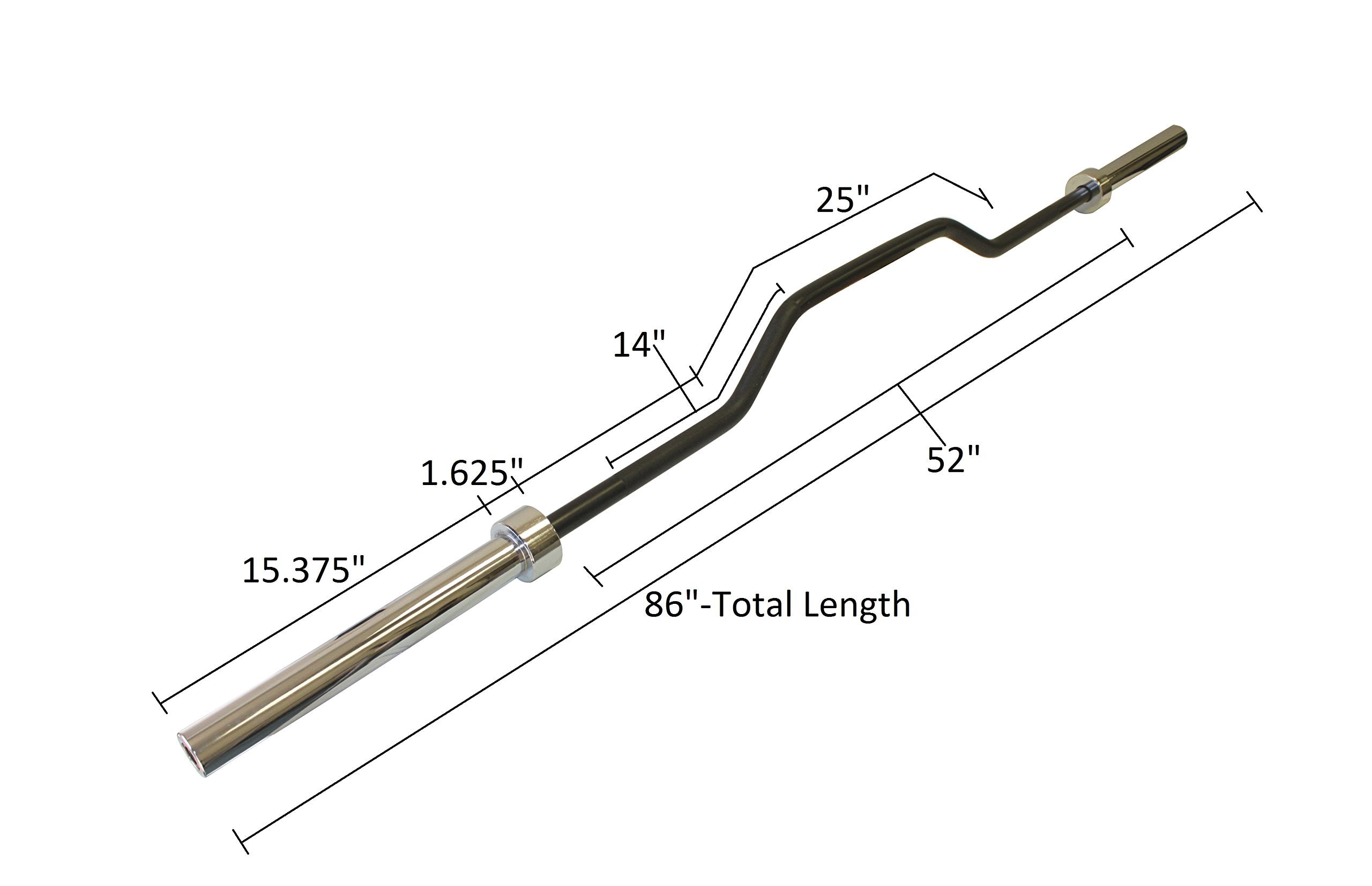 Ader 7' Cambered Bench Press Bar (2''Olympic)