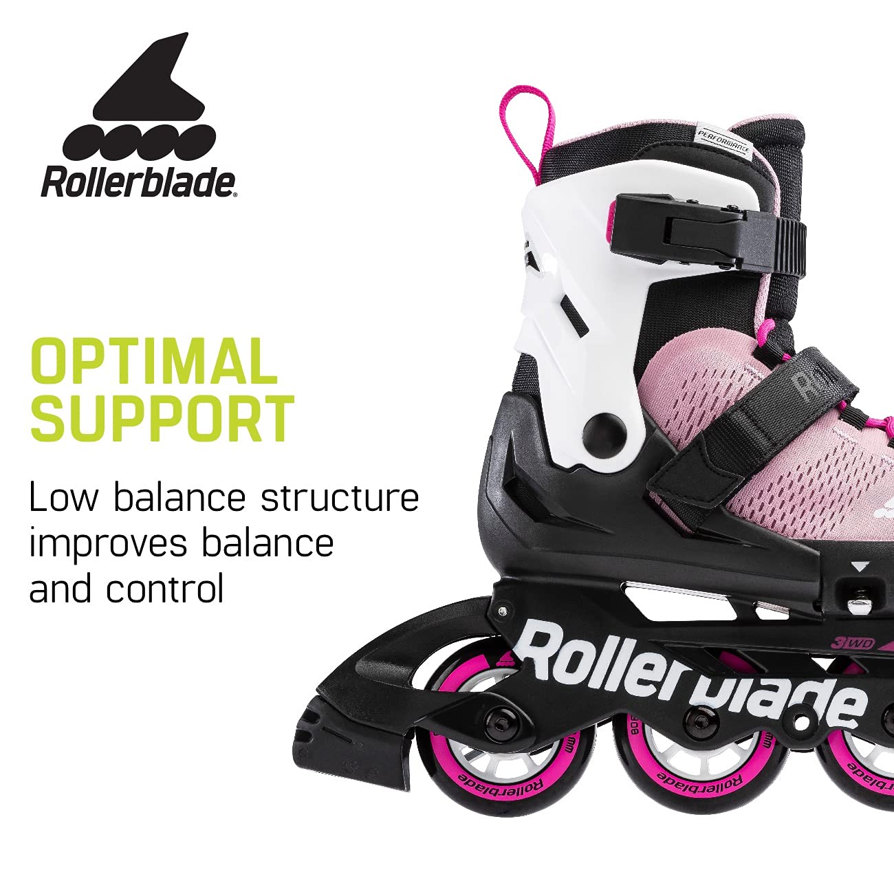 Rollerblade 07221900T9311J-1 Microblade Pink/White 11J-1