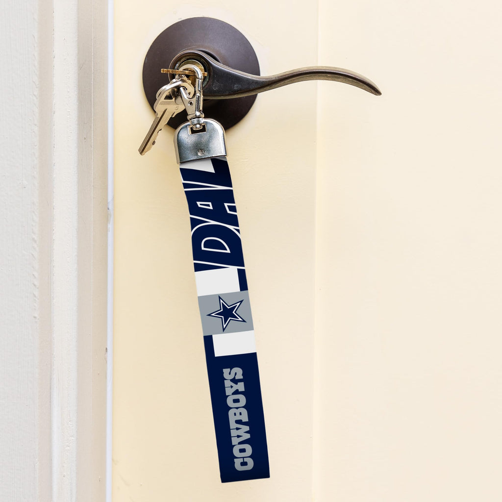Rico Industries Nfl Football Dallas Cowboys Wrist Lanyard Key Chain, Cute Wristlet Strap Keychain Holder For Women Men Car Keys