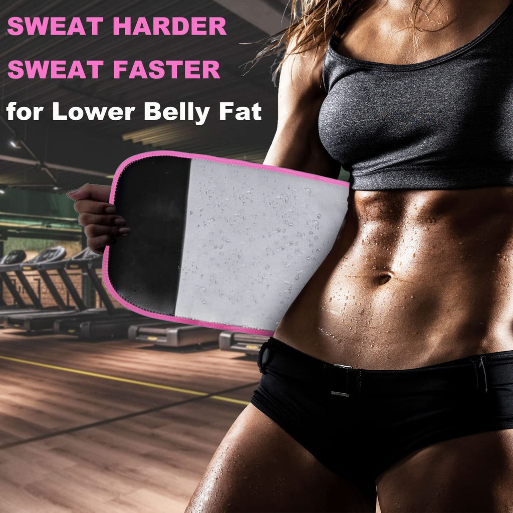 Teseton Sweat Band Waist Trainer For Women, Wasit Trimmer For Women Men, Sweat Belt, Wraps Waist Trainer For Belly Fat, Stomach
