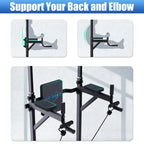 Leasbar Power Tower, Stand Workout Station 330 Lbs Capacity, Adjustable Dip & Pull Up Bar Station, Multi-Function Strength Train