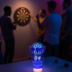 Coolgift Mart Light Up Dart Holder, 16 Colors Changing Lights Acrylic Dart Holder Stand With Remote Control, Birthday Christmas