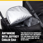Insulated Cooler Bag - Mesh Pockets For Drinks And Bottle Opener - Removable Strap - Portable Messenger Bag - Lunch Bag For Hiki