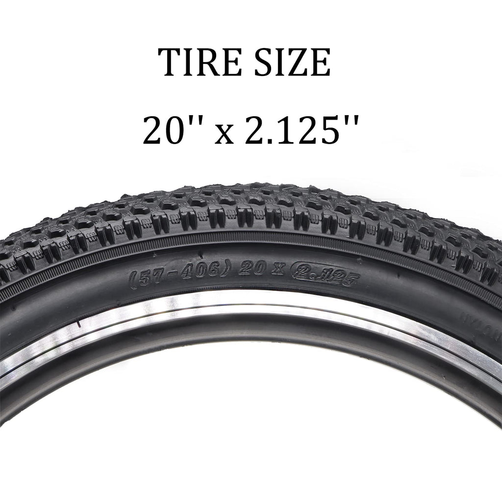 Hycline Bike Tire,20X2.125-Inch Folding Replacement Tire For Mtb Mountain Bicycle-Black