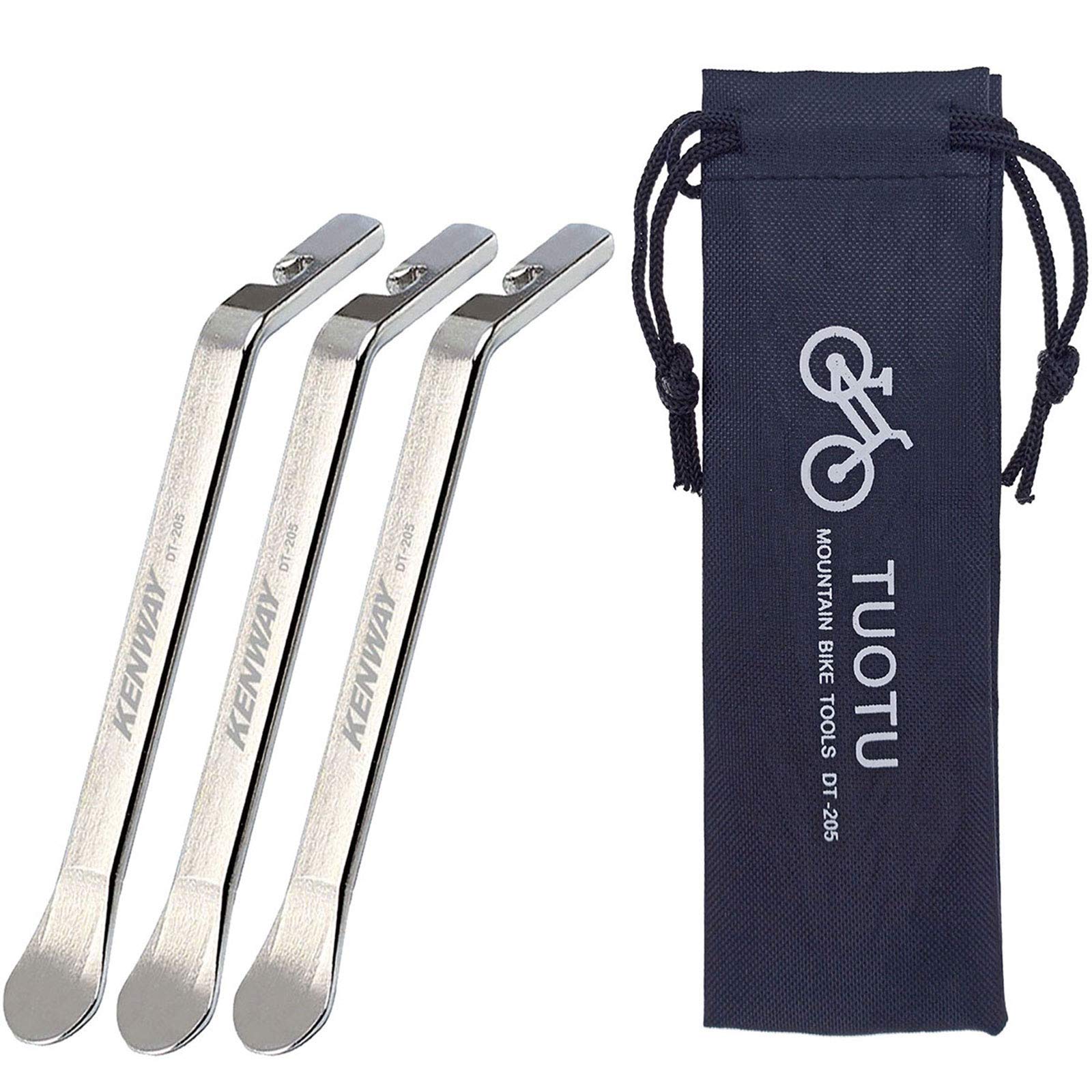 Tuotu Bicycle Tire Lever Tyre Spoon Changing Tool, Stainless Steel Portable Bike Tire Levers To Repair Bike Tube, Set Of 3