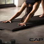 Cap Barbell Folding Exercise Mat - Durable, Anti-Tear, Thick Padding For Fitness, Aerobics, Gymnastics & Home Workouts. 10' X 4'